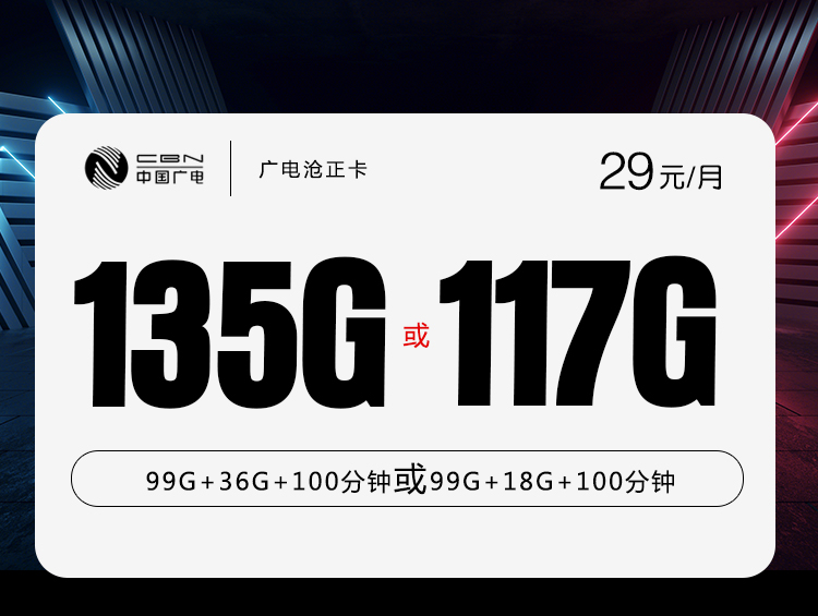2024广电沧正卡【29元135G或117G】