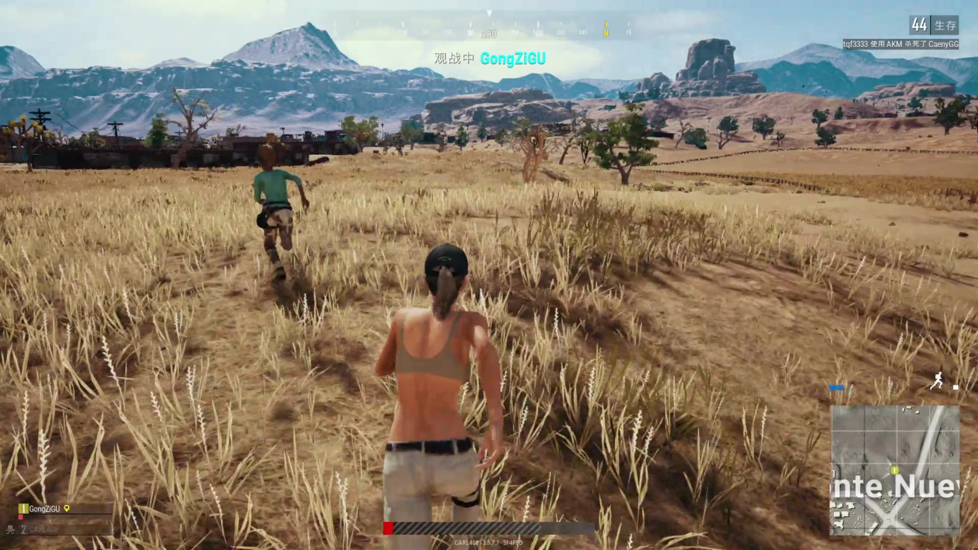 绝地求生怎么边跑边观察四周