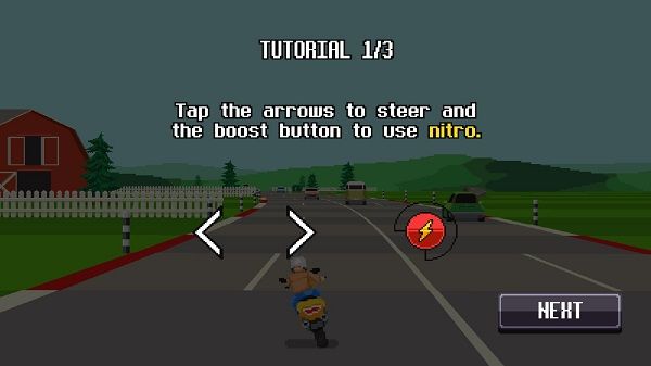 像素摩托车游戏(Retro Highway)